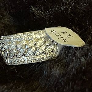 Sterling Silver unisex Chain Ring